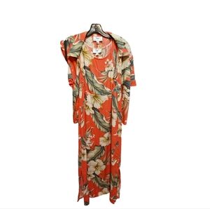 D R Maxi Dress and shirt size 12 Multicolored Floral hawiian